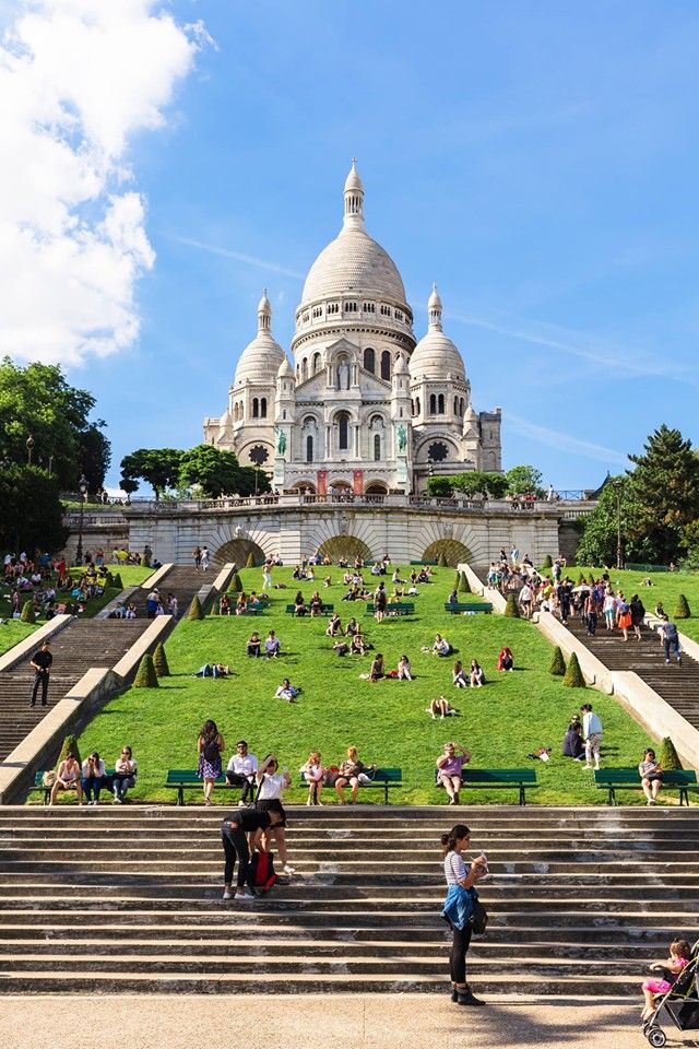View over Paris rooftops from Montmartre