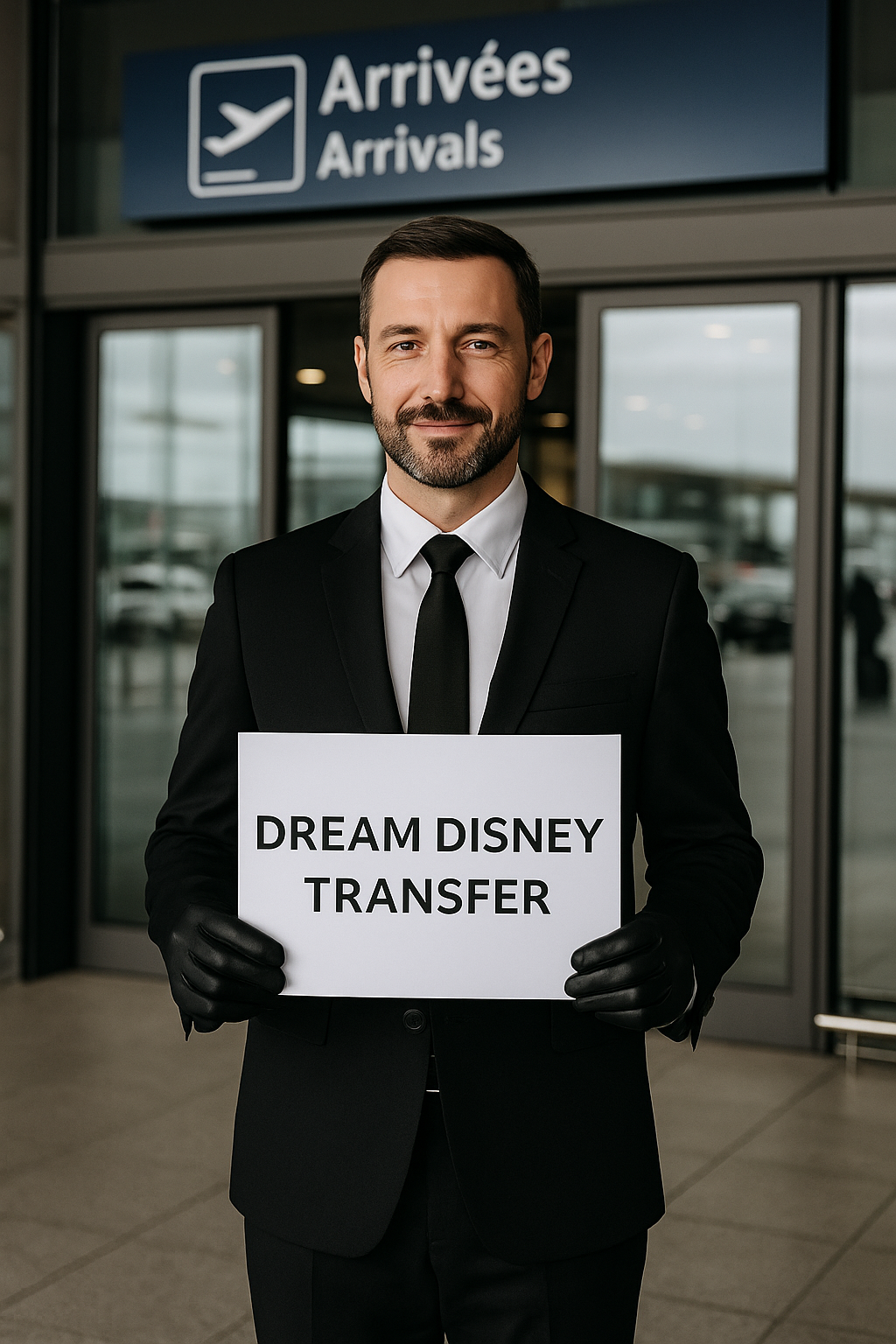 Paris airport transfer with private chauffeur meet and greet inside arrivals