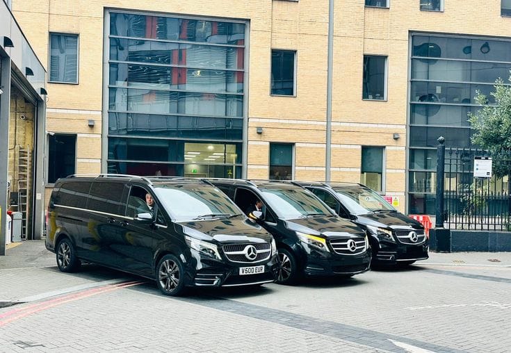 Group B fleet 3 Mercedes vans private transfer Paris CDG Orly Beauvais Disneyland