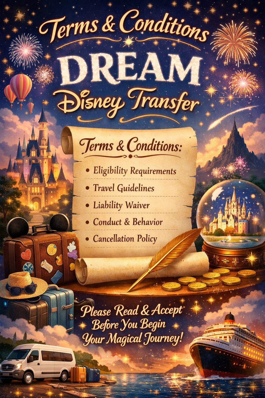 Terms & Conditions Dream Disney Transfer