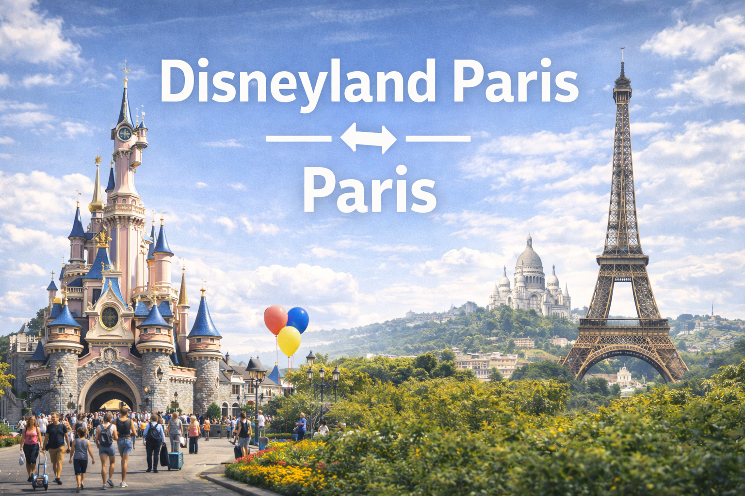Airport transfer to Disneyland Paris – private van airport transfer Paris for families