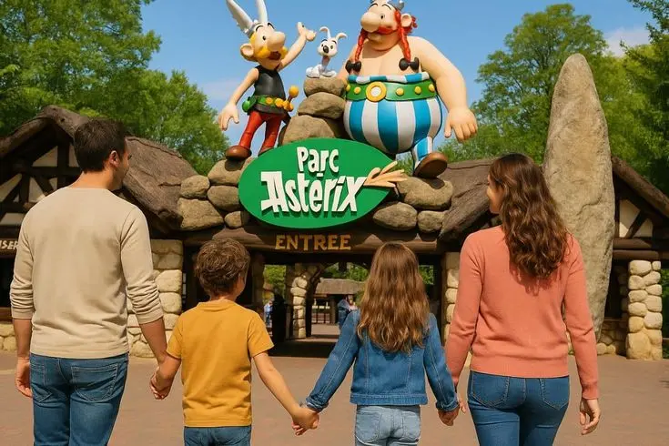 Parc Asterix transfer — private chauffeur drop-off at Parc Astérix and its on-site hotels near Paris